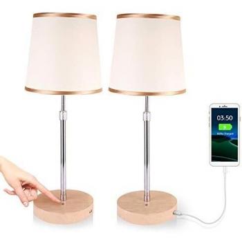 Lampe de Table Dimmable avec Chargeur USB