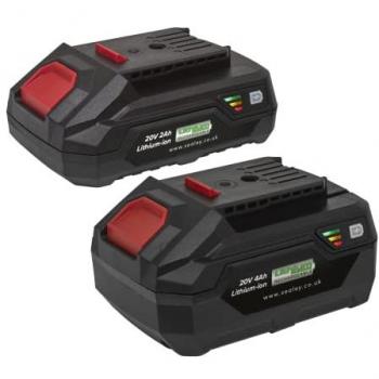 Sealey BK24 20V Cordless SV20V Li-ion Battery 2Ah and 4Ah