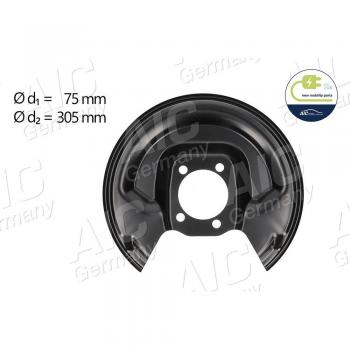 Spritzblech & Bremsscheibe AIC 58262 – Hinterachse links
