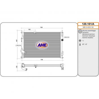 Radiador de motor AHE 120.161/A