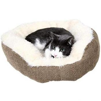 Trixie Lit Rond Yuma Blanc et Marron pour Chats