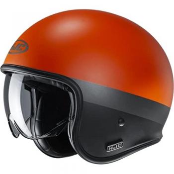 HJC Casco Jet V30 Perot MC7SF Nero Arancio XS