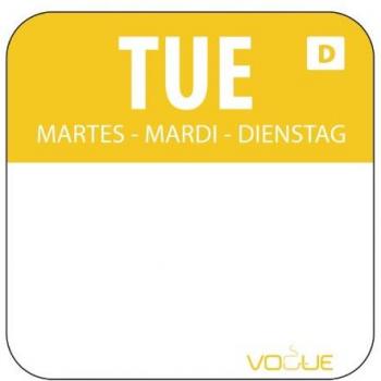 Vogue Lebensmittel-Rotations-Labels Selbstauflösend – Dienstag 10.09.24