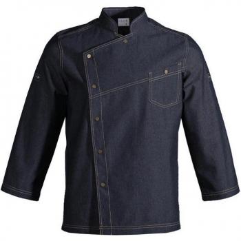 Long Sleeve Denim Chef Jacket for Men