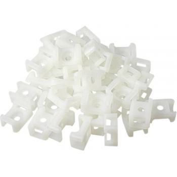 4.5mm Saddle Type Cable Tie Mount White 100 Pieces