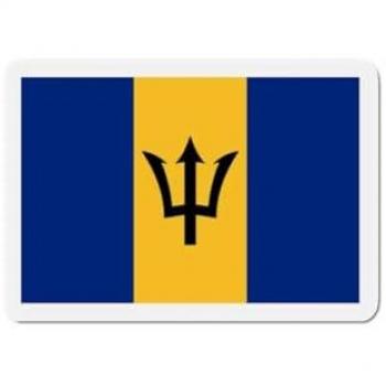 Synthetic Resin Barbados Flag Magnet Bundle – 6cm, 50 Pieces, Mixed Palette