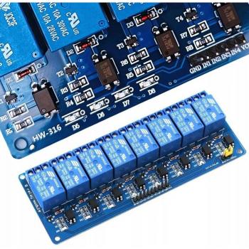 Rosfix 8‑Channel Opto-Isolated 5V Relay Module – Compact 137×57×19 mm