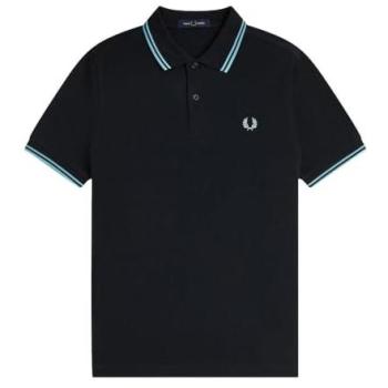 Fred Perry Twin‑Tipped Navy Blue Polo – Size 44
