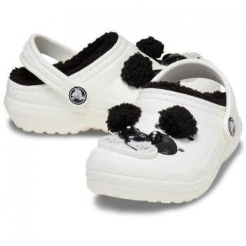 Pantoletten Crocs Classic Lined Iam Panda Bear Clog K 210400 Weiß