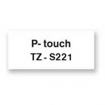 Brother P-touch TZe-S221 9mm x 8m Black On White Strong TZES221