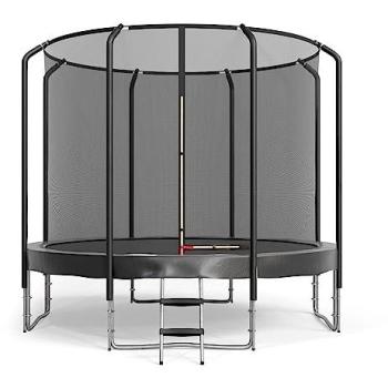 Trampoline Jardin Noir JUMP4FUN Semi-Pro 10ft (305 cm) – Filet de sécurité, tapis de saut et coussin d’atterrissage inclus