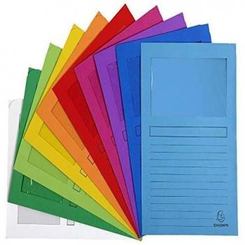 Exacompta Forever Multicolor Window Folders A4 (Pack of 25)