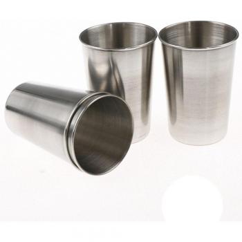Leather and Stainless Steel Hip Flask with Wine Glasses