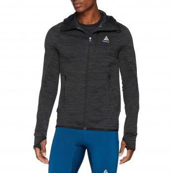 Odlo Gilet à Capuche Steam Homme, Noir Mélangé, Taille L