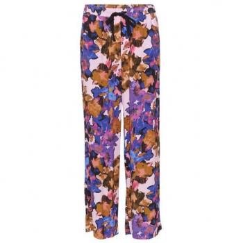 Floral Elegance Women's Wide Trousers, Multi‑Color, L