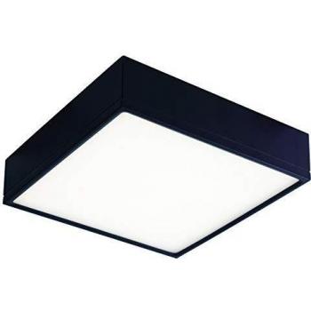 Klio Integrated LED Square Surface Ceiling Light, Black, 4000K