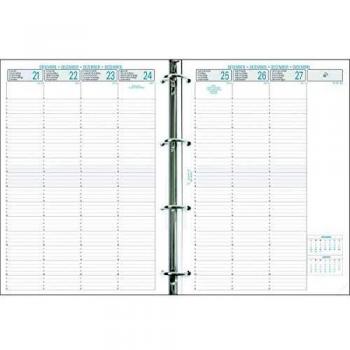Planner Refill 29mm, Weekly Layout, Quarter Hourly, January-December 2024