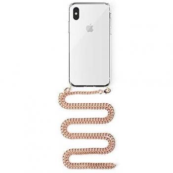 Funda con Cadena Metálica para iPhone XS MAX Transparente