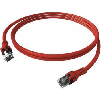 PushPull Red Cat6a Patch Cable (0.5m) – DualBoot, S/FTP