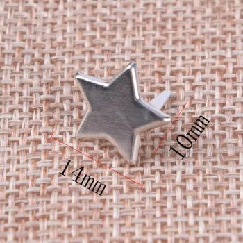 Embellissements chaussures & scrapbooking : brads en métal étoiles pastel (20 pcs)