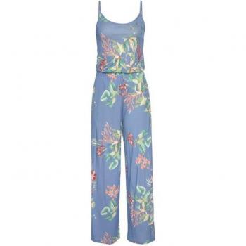 Buffalo Jumpsuit Blau mit Taschen und Alloverdesign