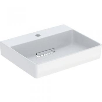 Geberit ONE Waschtisch 50 cm, Abgang horizontal, 1 Hahnloch, ohne Überlauf