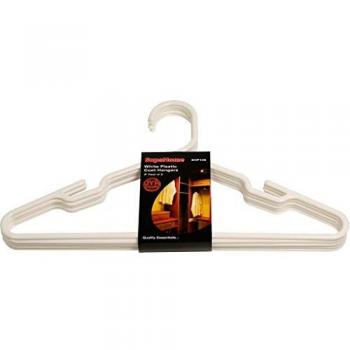 STX_806575 SupaHome White Plastic Coat Hangers