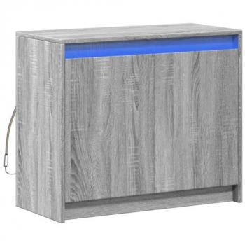 Credenza LED Grigio Sonoma 72x34x61 cm in Legno Multistrato