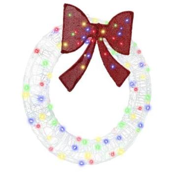 Couronne Acrylique 90 cm avec Lumières LED Multicolores