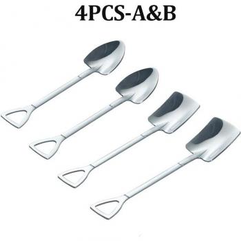 Cucharas de acero inoxidable y hierro para café