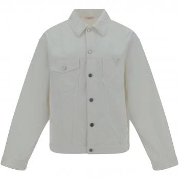 Giacca di jeans con logo V