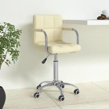 Prolenta Premium Chaise pivotante bureau crème tissu (édition limitée)