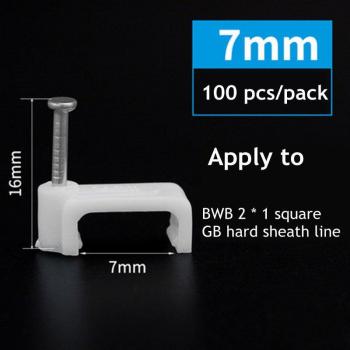 100 PCS Wall Mount Cable Holders with Nails