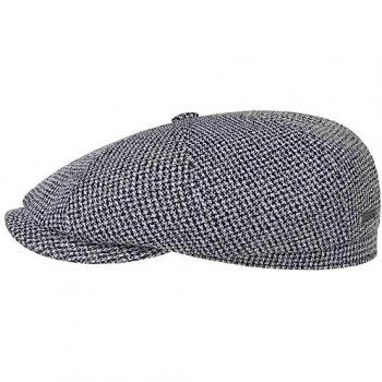 Black-White Hatteras Cotton Jersey Flat Cap