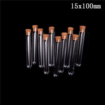 Clear Refillable Test Tubes with Cork 15x100mm 20ml