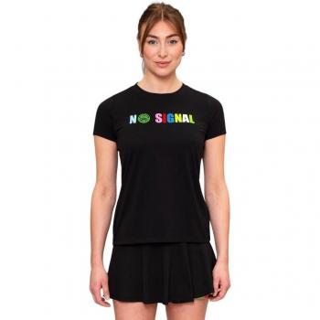 BIDI BADU Damen Chill T-Shirt mit Rundhalsausschnitt Schwarz Größe L