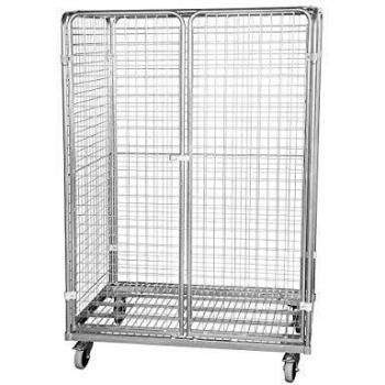Conteneur sur roulettes en acier, L x l 1200 x 800 mm, fermé