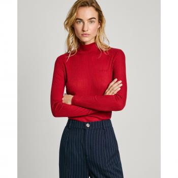 Pepe Jeans Women's Flory Long Sleeve T-shirt in Burnt Red