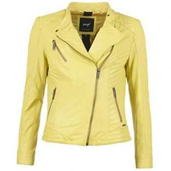 Maze Damen Lederjacke Sally in Gelb (Lemon) Gr. 3XL
