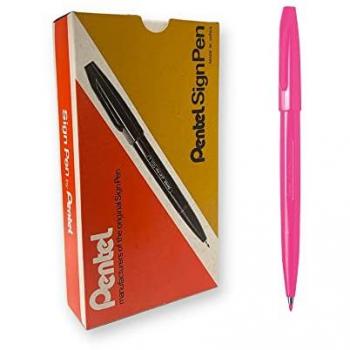 Caneta Sign Pen Rosa Pentel