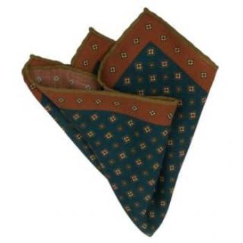 Pochette homme en laine Petrol motif géométrique