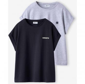 JONEN Anthracite Duo T-Shirt Bundle for Girls – 7/8Y