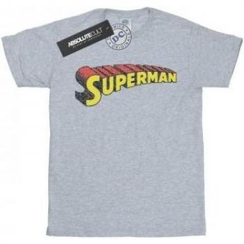Superman Girls Cotton T-Shirt with Crackle Logo