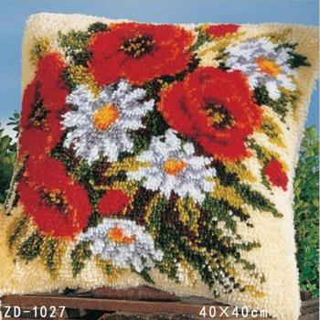 Embroidered Latch Hook Cushion Kit