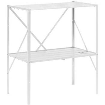 Tavolo da giardinaggio con ripiano, metallo, 87 x 52 x 100 cm