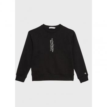 CK Jeans Sweatshirt Schwarz mit wiederholtem Logo