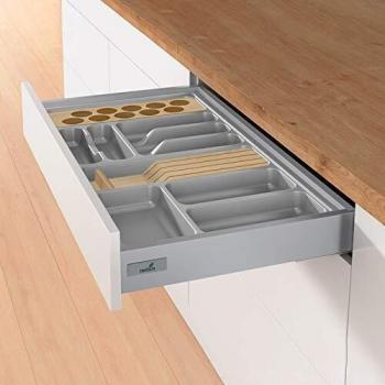 OrgaTray 480 (Anthrazit) – Hettich Möbel-Schubkastenorganisation 9202838, L = 470 mm, Kb = 900 mm