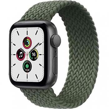 INTPIHP Geflochtenes Solo Loop Armband, Kompatibel mit Apple Watch, Nylon Sportband 38mm 40mm 42mm 44mm