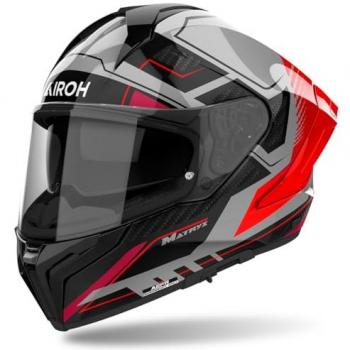 Casco integrale Airoh Matryx Rocket Rosso Fluo Nero Grigio Lucido