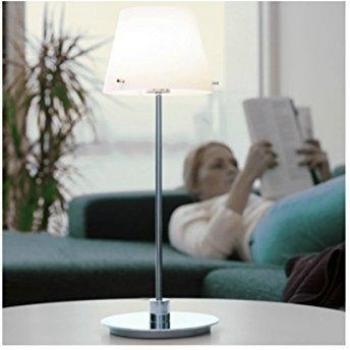 Herstal Denmark “New Gil” Tischlampe – Weiss, G9, Chrom/Opal